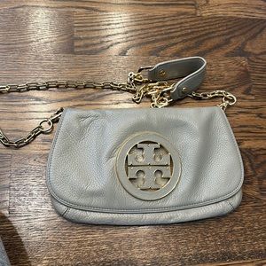 Tory Burch pebbled leather shoulder/crossbody bag with gold hardware